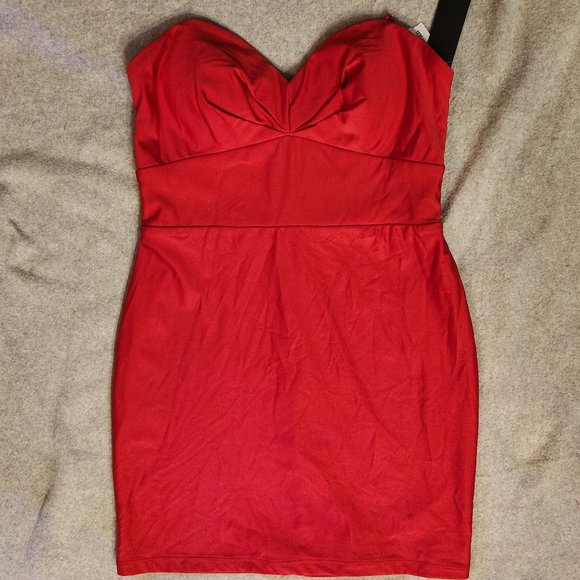 CITY STUDIO Womens Red Strapless Prom Party Mini Dress  Sz 11 NEW w/ TAGS NWT - Picture 3 of 8